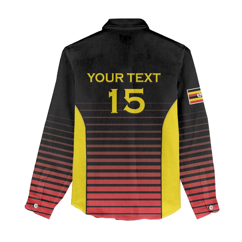 Jamhuri ya Uganda Rugby Custom Women Casual Shirt Go Champions Cranes