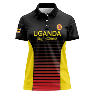 Jamhuri ya Uganda Rugby Custom Women Polo Shirt Go Champions Cranes