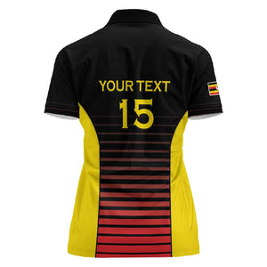 Jamhuri ya Uganda Rugby Custom Women Polo Shirt Go Champions Cranes