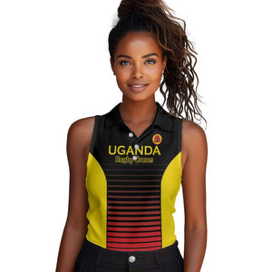 Jamhuri ya Uganda Rugby Custom Women Sleeveless Polo Shirt Go Champions Cranes