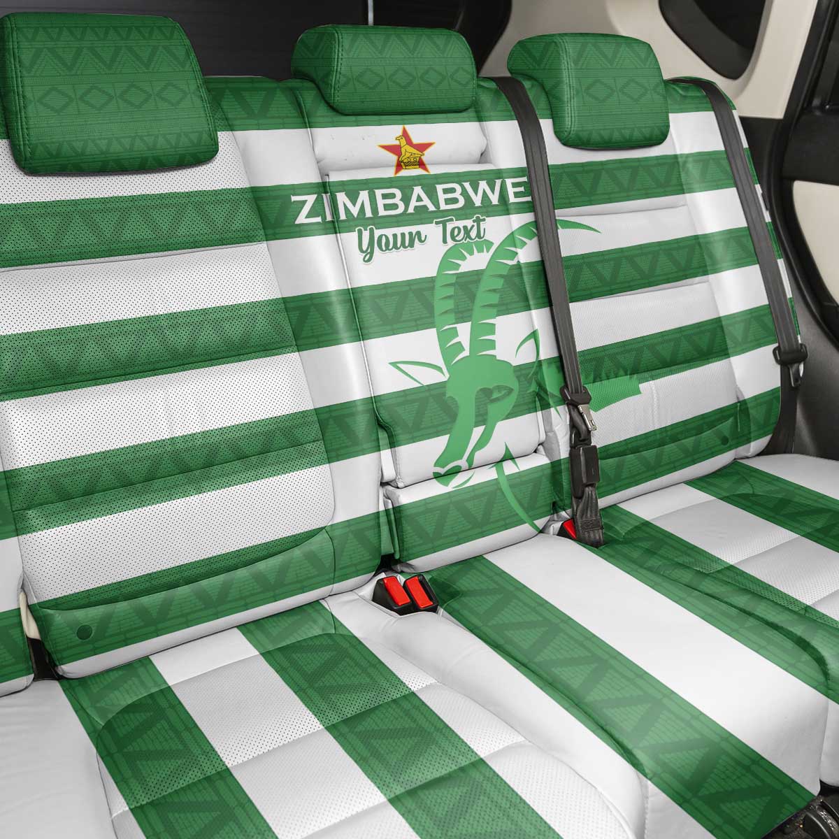 Nyika yeZimbabwe Rugby Custom Back Car Seat Cover Come On Sables