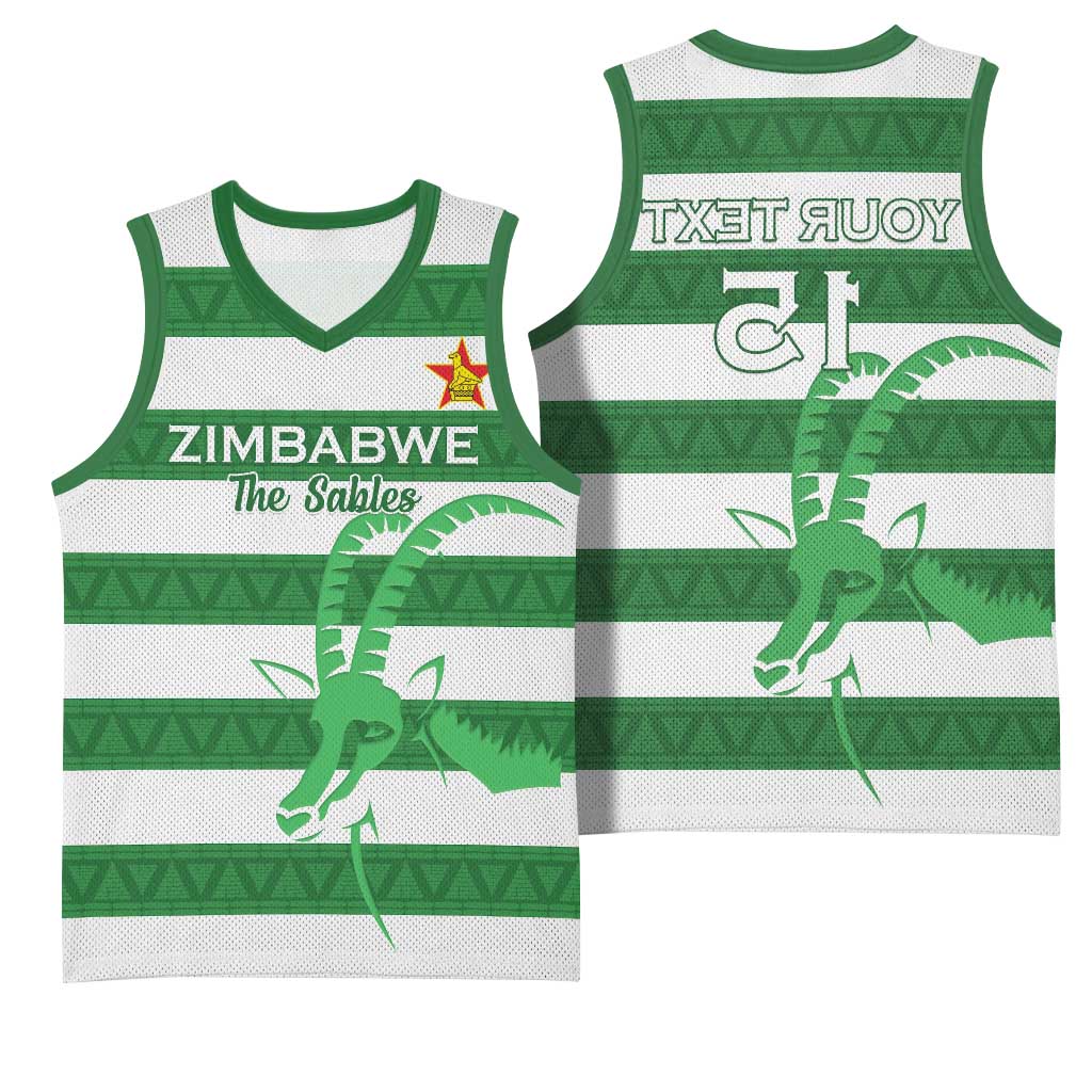 Nyika yeZimbabwe Rugby Custom Basketball Jersey Come On Sables - African Pride