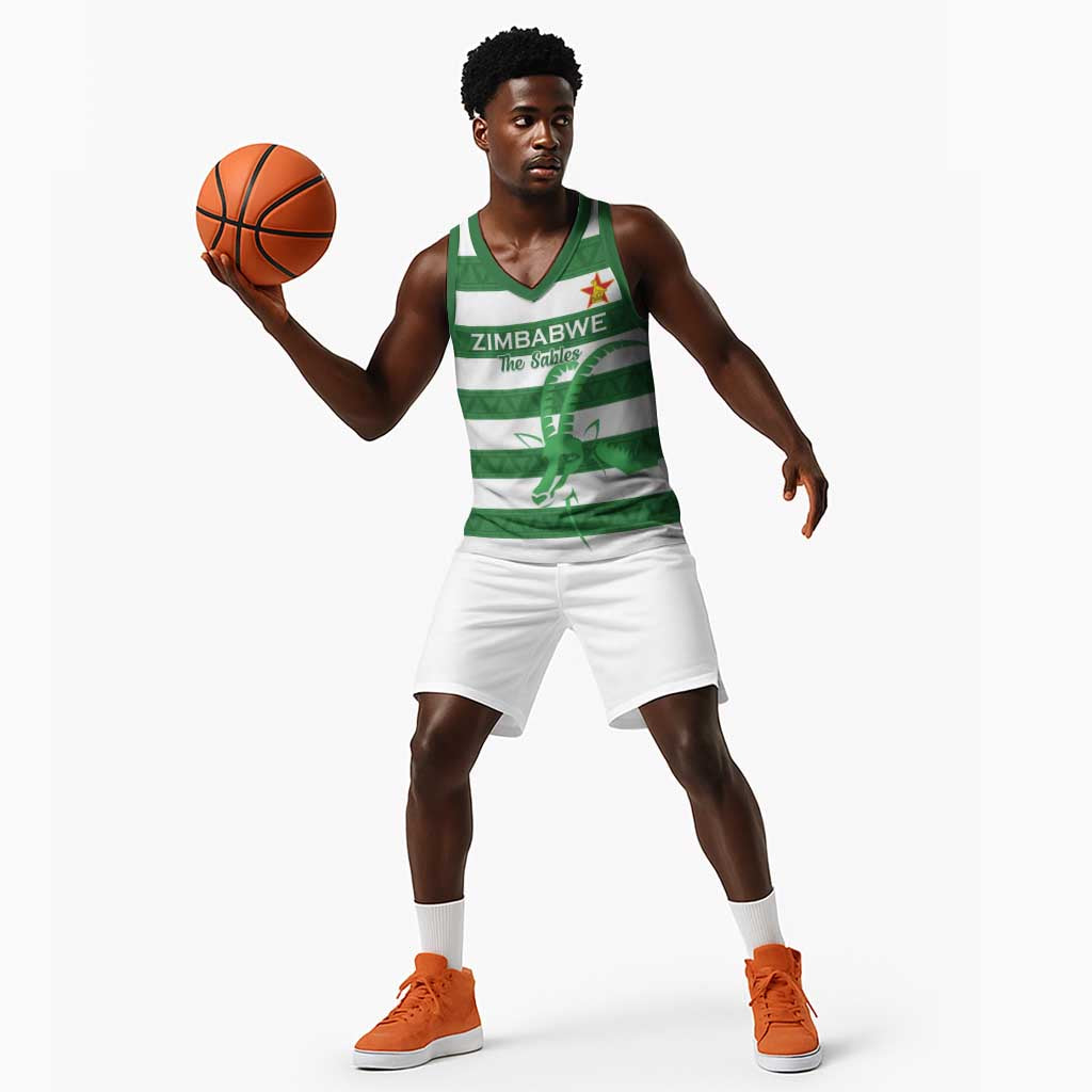 Nyika yeZimbabwe Rugby Custom Basketball Jersey Come On Sables - African Pride