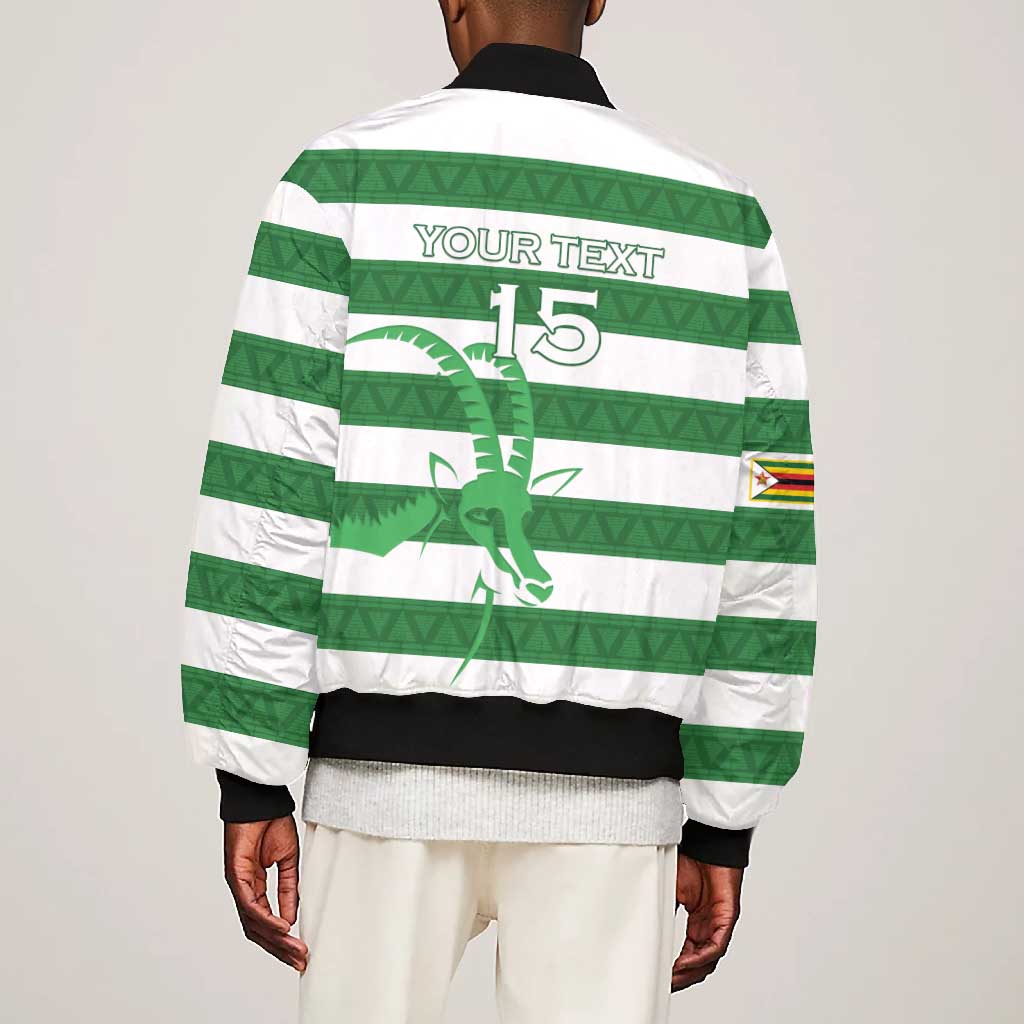 Nyika yeZimbabwe Rugby Custom Bomber Jacket Come On Sables