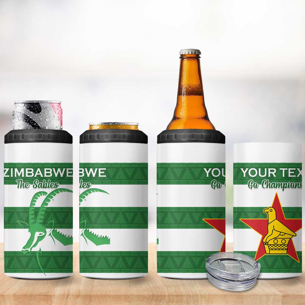 Nyika yeZimbabwe Rugby Custom 4 in 1 Can Cooler Tumbler Come On Sables