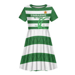 Nyika yeZimbabwe Rugby Custom Kid Short Sleeve Dress Come On Sables