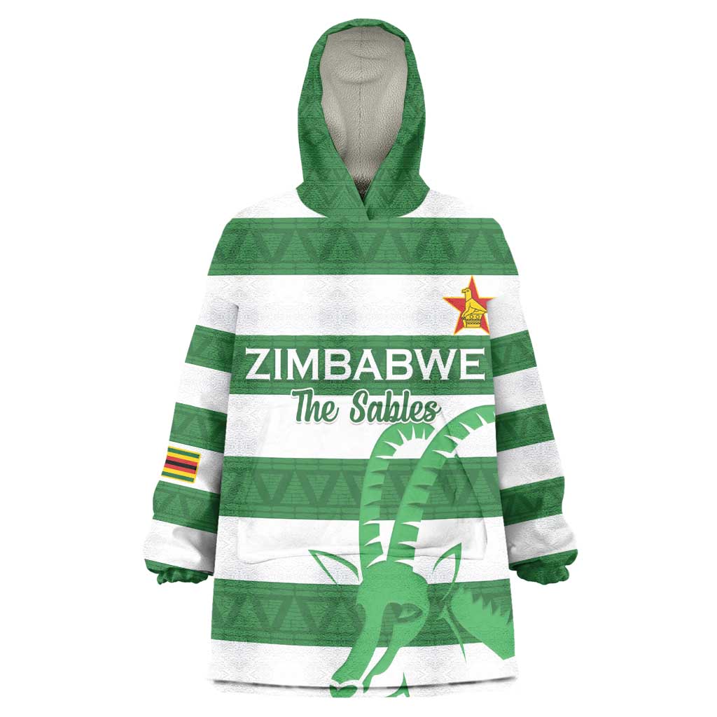 Nyika yeZimbabwe Rugby Custom Kid Wearable Blanket Hoodie Come On Sables