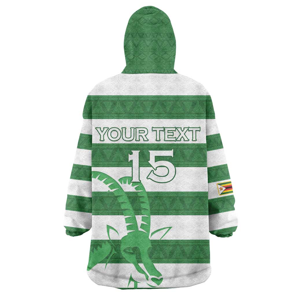 Nyika yeZimbabwe Rugby Custom Kid Wearable Blanket Hoodie Come On Sables