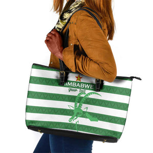 Nyika yeZimbabwe Rugby Custom Leather Tote Bag Come On Sables