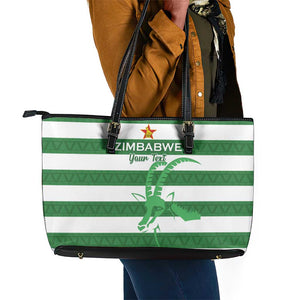 Nyika yeZimbabwe Rugby Custom Leather Tote Bag Come On Sables