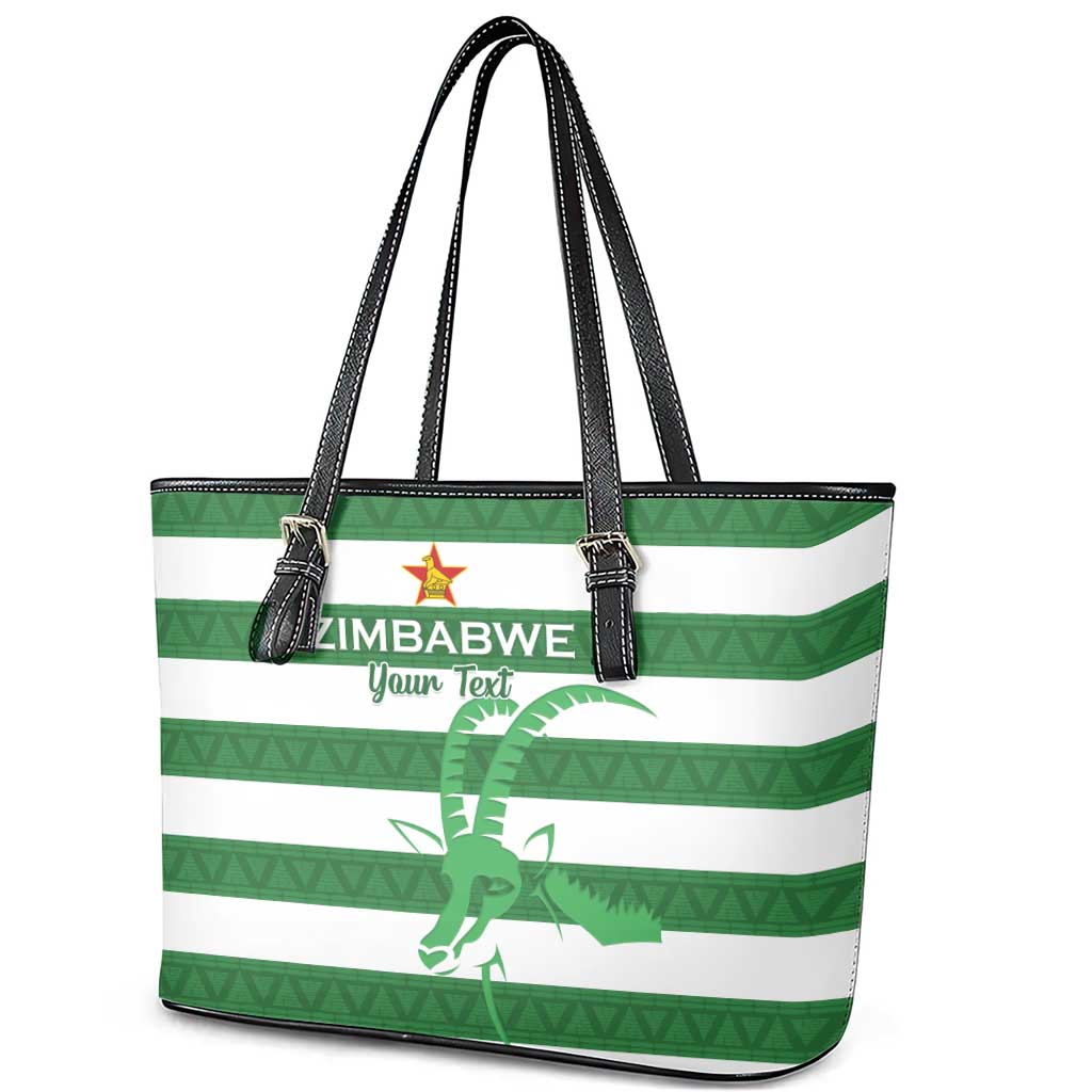Nyika yeZimbabwe Rugby Custom Leather Tote Bag Come On Sables