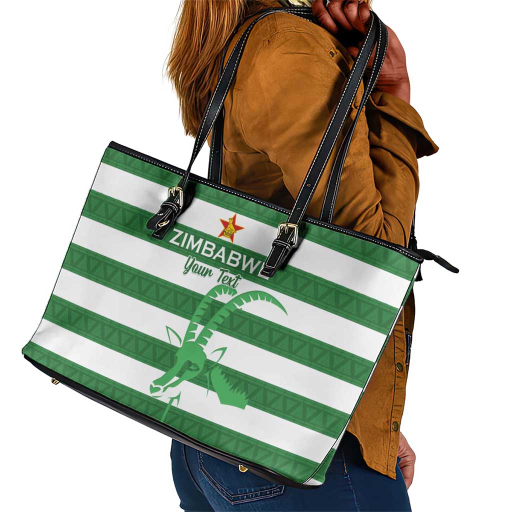 Nyika yeZimbabwe Rugby Custom Leather Tote Bag Come On Sables