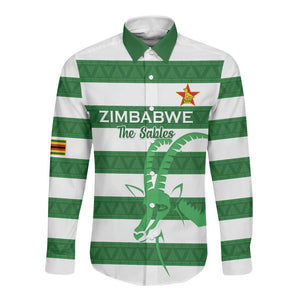 Nyika yeZimbabwe Rugby Custom Long Sleeve Button Shirt Come On Sables