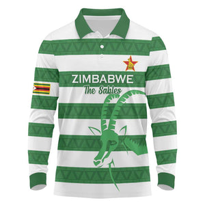 Nyika yeZimbabwe Rugby Custom Long Sleeve Polo Shirt Come On Sables