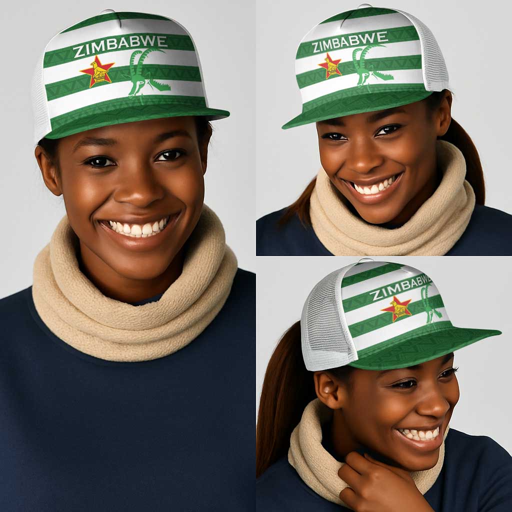 Zimbabwe Rugby Mesh Trucker Cap Go Sables Go - African Pride
