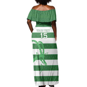 Nyika yeZimbabwe Rugby Custom Off Shoulder Maxi Dress Come On Sables