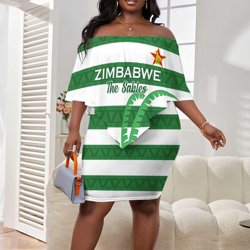 Nyika yeZimbabwe Rugby Custom Off Shoulder Short Dress Come On Sables