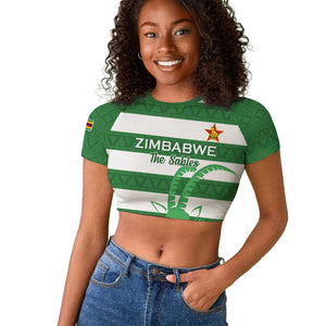 Nyika yeZimbabwe Rugby Custom Raglan Cropped T shirt Come On Sables