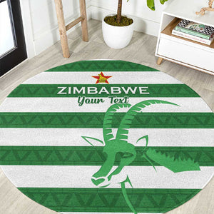 Nyika yeZimbabwe Rugby Custom Round Carpet Come On Sables