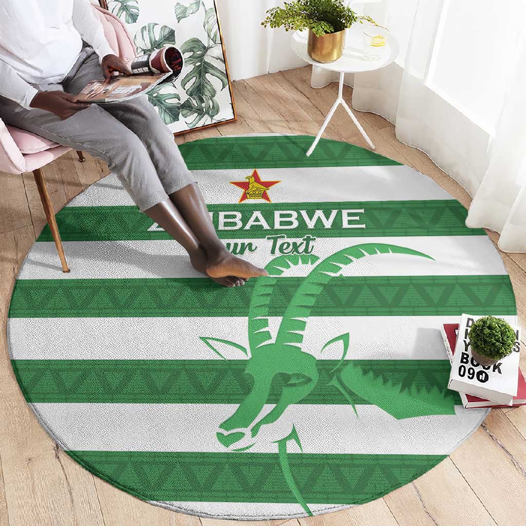 Nyika yeZimbabwe Rugby Custom Round Carpet Come On Sables