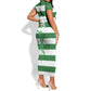 Nyika yeZimbabwe Rugby Custom Short Sleeve Bodycon Dress Come On Sables LT15