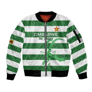 Nyika yeZimbabwe Rugby Custom Sleeve Zip Bomber Jacket Come On Sables