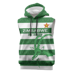 Nyika yeZimbabwe Rugby Custom Sleeveless Hoodie Come On Sables - African Pride