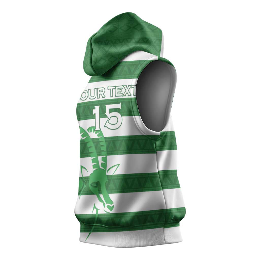 Nyika yeZimbabwe Rugby Custom Sleeveless Hoodie Come On Sables - African Pride