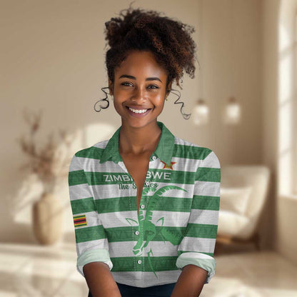 Nyika yeZimbabwe Rugby Custom Women Casual Shirt Come On Sables