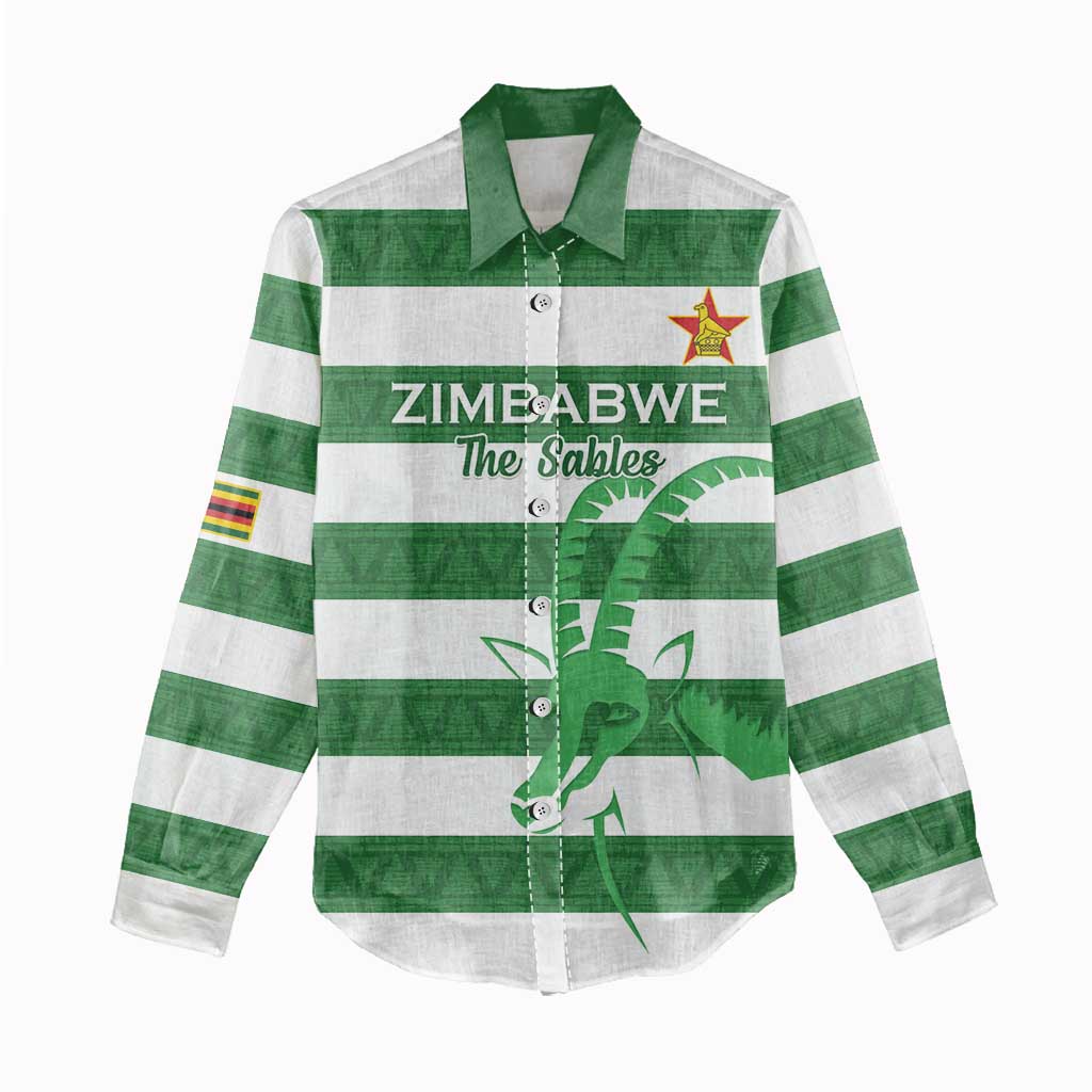 Nyika yeZimbabwe Rugby Custom Women Casual Shirt Come On Sables