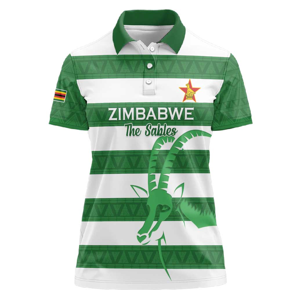 Nyika yeZimbabwe Rugby Custom Women Polo Shirt Come On Sables