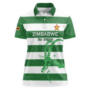 Nyika yeZimbabwe Rugby Custom Women Polo Shirt Come On Sables