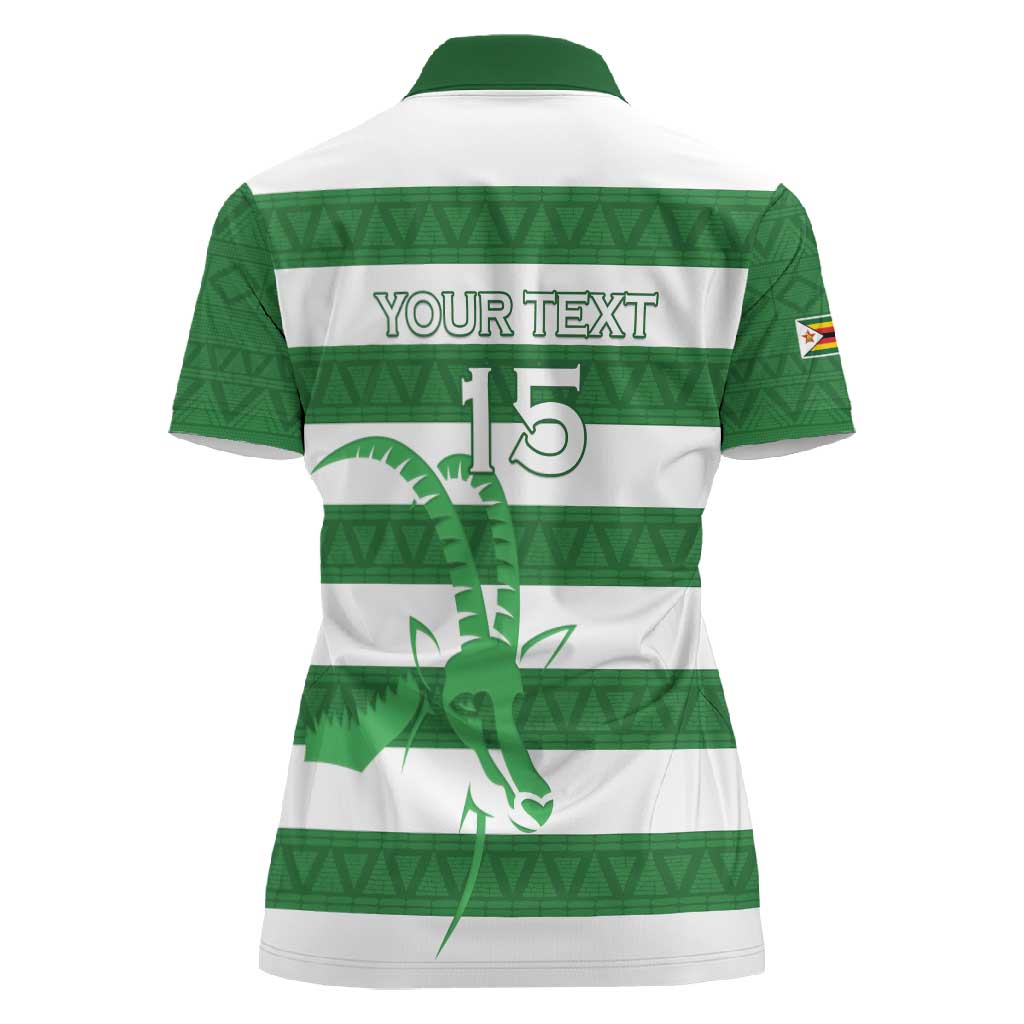 Nyika yeZimbabwe Rugby Custom Women Polo Shirt Come On Sables