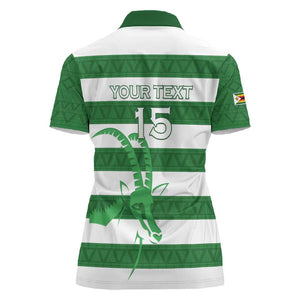 Nyika yeZimbabwe Rugby Custom Women Polo Shirt Come On Sables