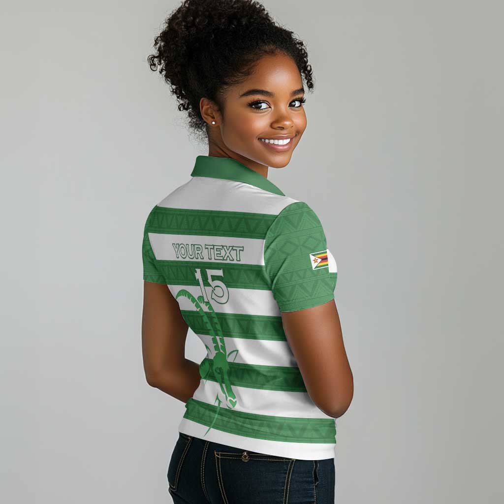 Nyika yeZimbabwe Rugby Custom Women Polo Shirt Come On Sables