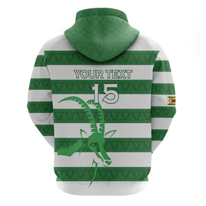 Nyika yeZimbabwe Rugby Custom Zip Hoodie Come On Sables
