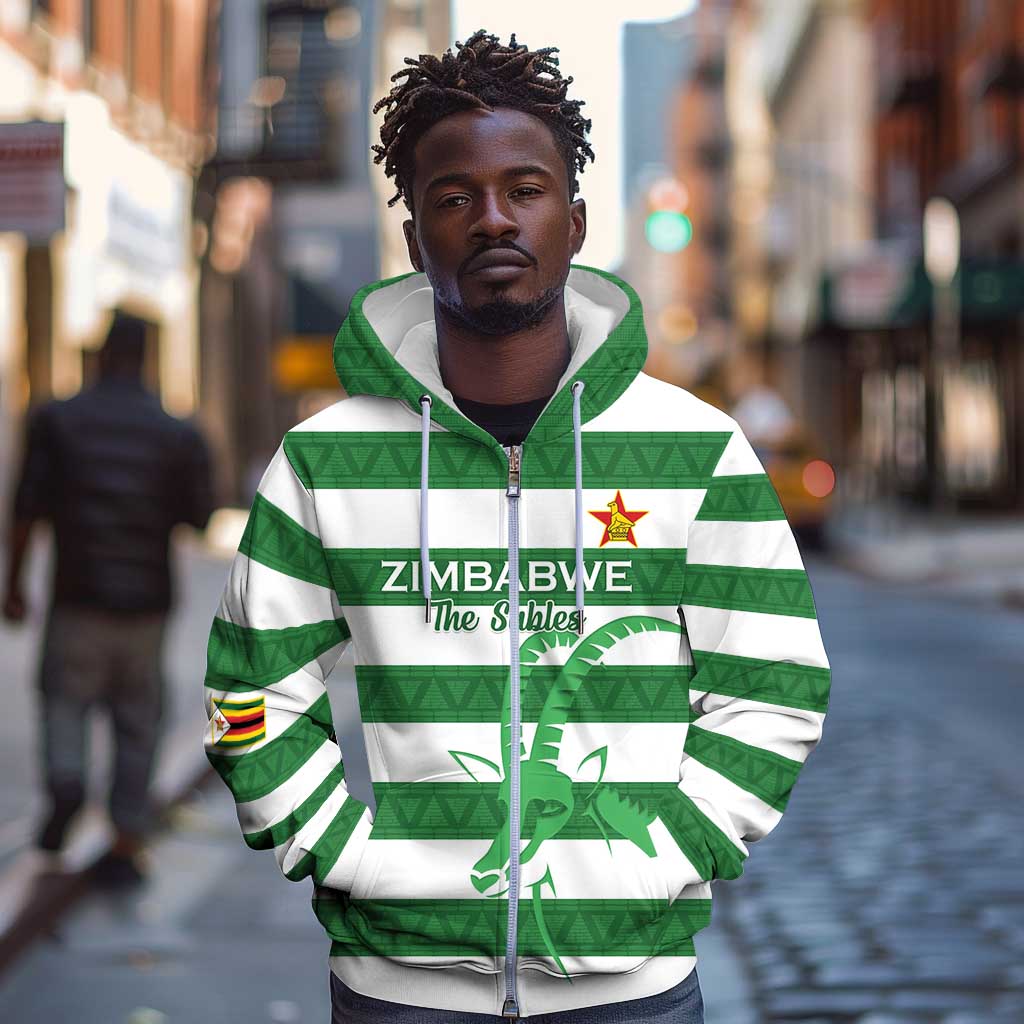 Nyika yeZimbabwe Rugby Custom Zip Hoodie Come On Sables