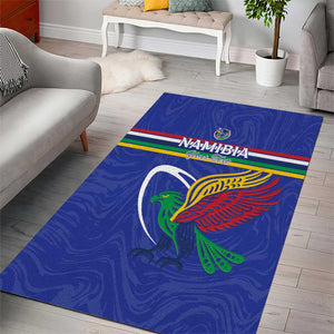 Namibia Rugby Custom Area Rug African Fish Eagle - Flag Colors
