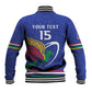 Namibia Rugby Custom Baseball Jacket African Fish Eagle - Flag Colors