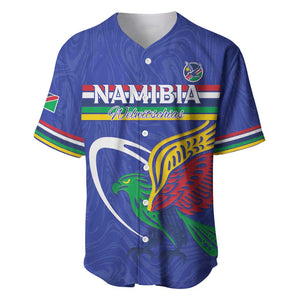 Namibia Rugby Custom Baseball Jersey African Fish Eagle - Flag Colors