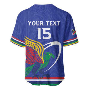 Namibia Rugby Custom Baseball Jersey African Fish Eagle - Flag Colors