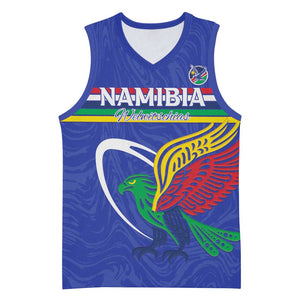 Namibia Rugby Custom Basketball Jersey African Fish Eagle - Flag Colors - African Pride