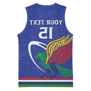 Namibia Rugby Custom Basketball Jersey African Fish Eagle - Flag Colors - African Pride