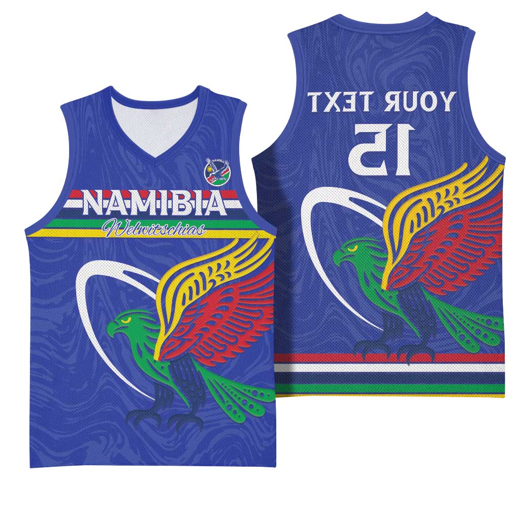 Namibia Rugby Custom Basketball Jersey African Fish Eagle - Flag Colors - African Pride