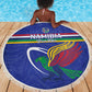 Namibia Rugby Custom Beach Blanket African Fish Eagle - Flag Colors