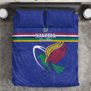 Namibia Rugby Custom Bedding Set African Fish Eagle - Flag Colors