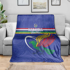 Namibia Rugby Custom Blanket African Fish Eagle - Flag Colors