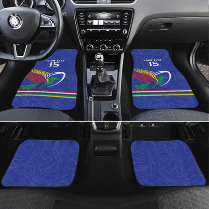 Namibia Rugby Custom Car Mats African Fish Eagle - Flag Colors