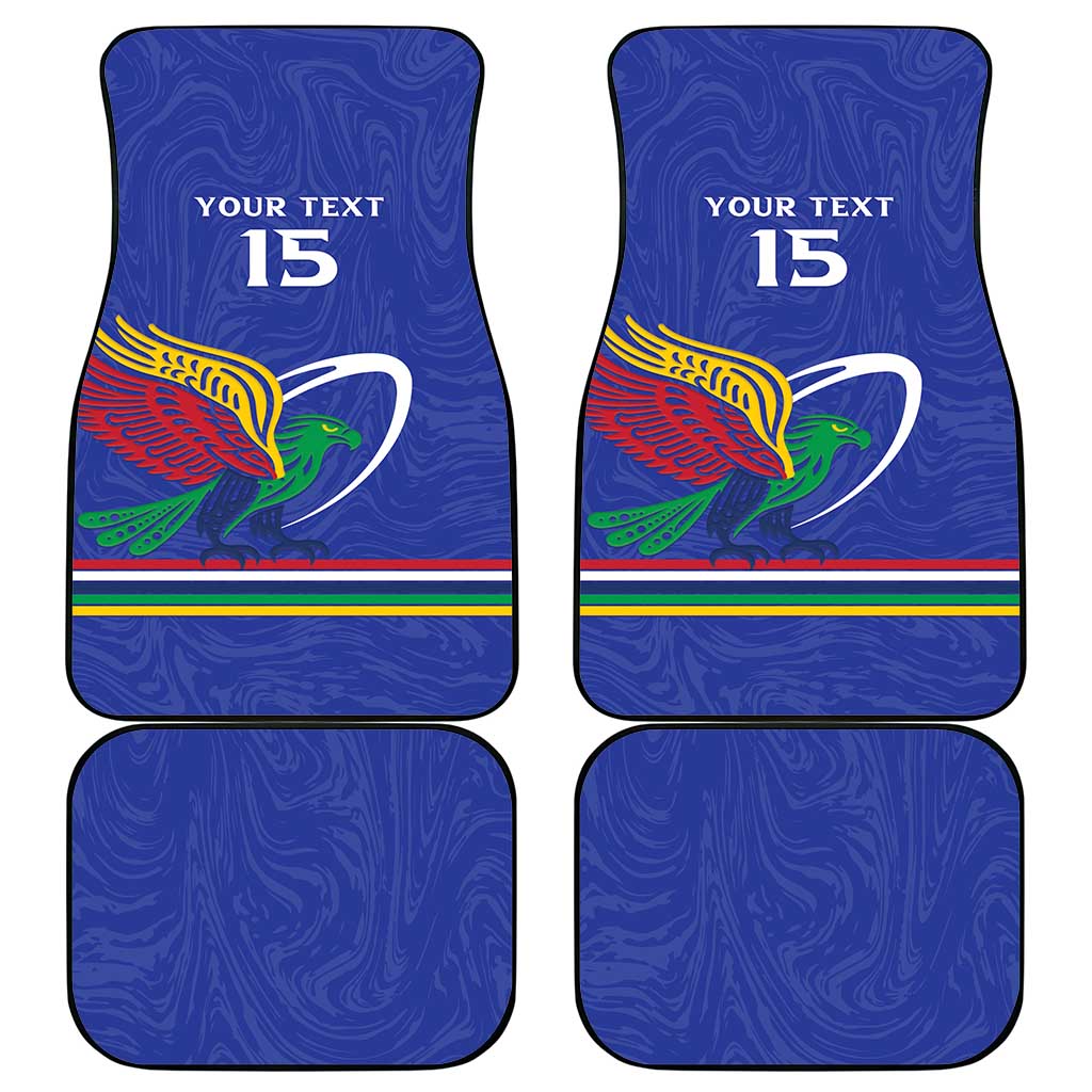 Namibia Rugby Custom Car Mats African Fish Eagle - Flag Colors