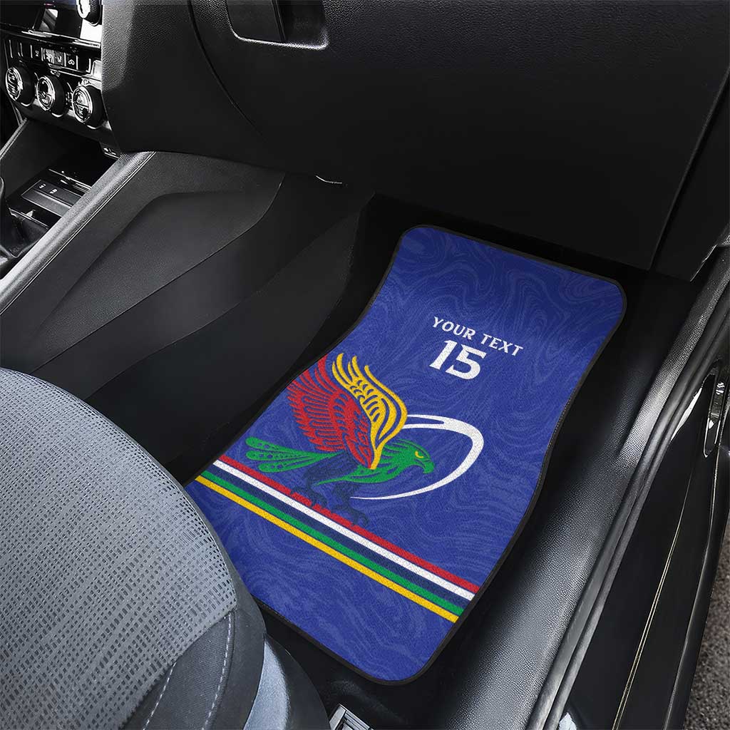 Namibia Rugby Custom Car Mats African Fish Eagle - Flag Colors